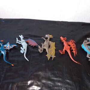 Kid Galaxy Poseable 9-inch Dragon Action Figures (5)